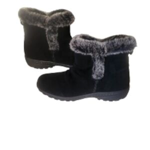 Khombu Black Winter Boots with Faux Fur Trim Size 9 Nwot